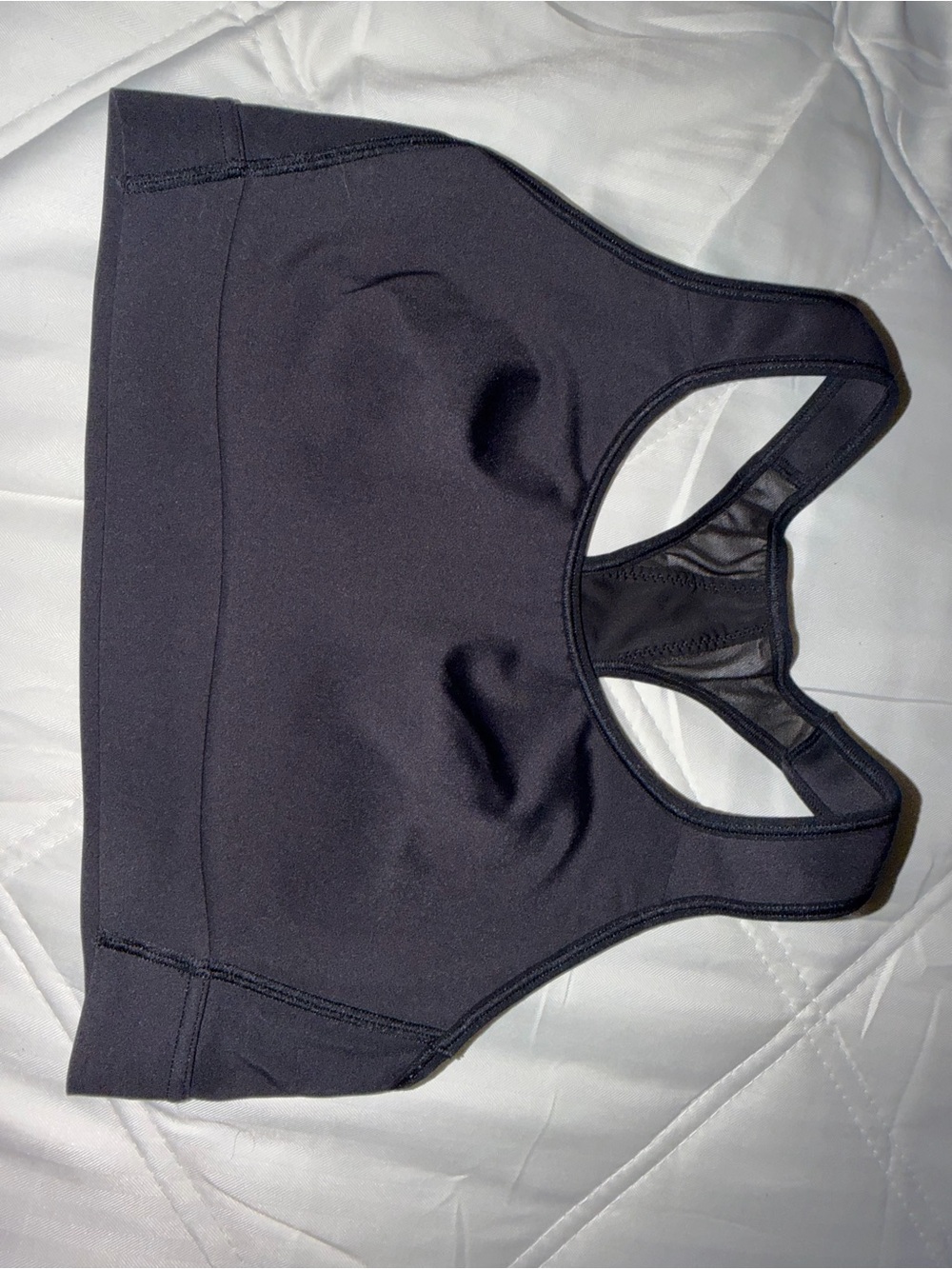 Athleta Black Racerback Sports Bra 36B/C Medium Support - Picture 3 of 6